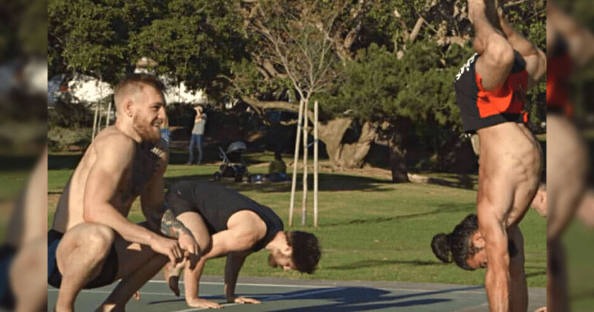 Ido Portal entraîne Conor McGregor aux équilibres sur les mains | MOUVERS Nomadslim Movement